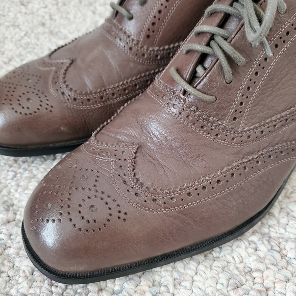Florsheim Mens Oxford Dress Shoes Brown Gray Almond Toe main image 10